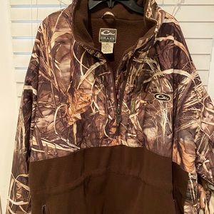 Drake size XL waterfowl jacket, half zip